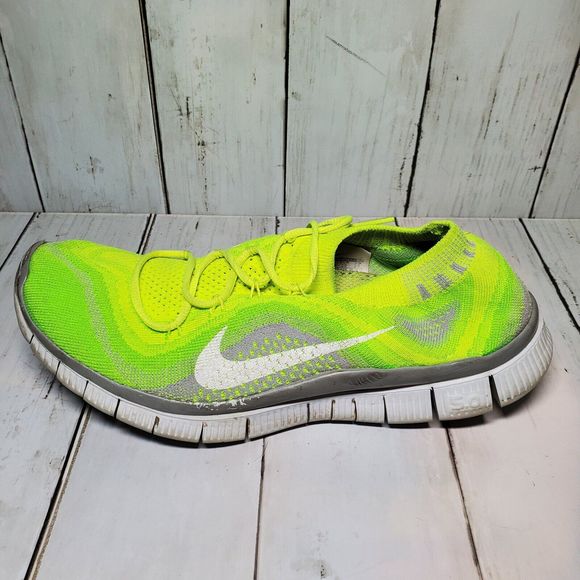 Nike Free 5.0 Running Shoes Size 8 Women's Neon Electric Green - Picture 4 of 10